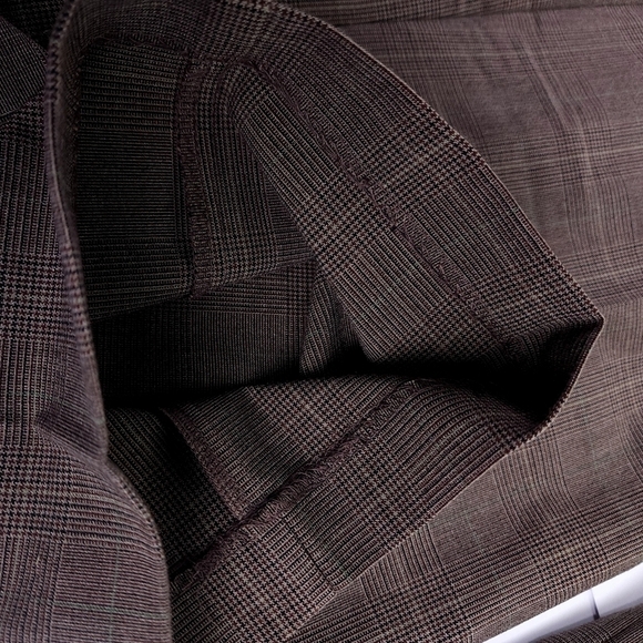 New JM Collection Brown Plaid Wide Leg Business Slacks Sz 14 - Picture 8 of 10